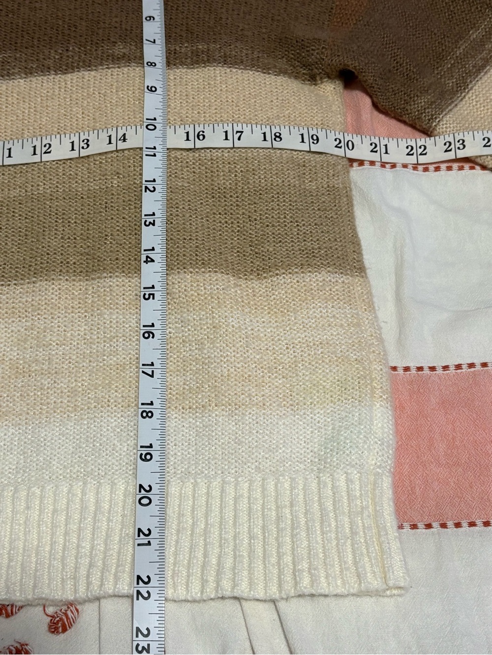Lilly Pulitzer Brown Beige Cream Striped Crew Neck Long Sleeve Knit Sweater M - Picture 6 of 7